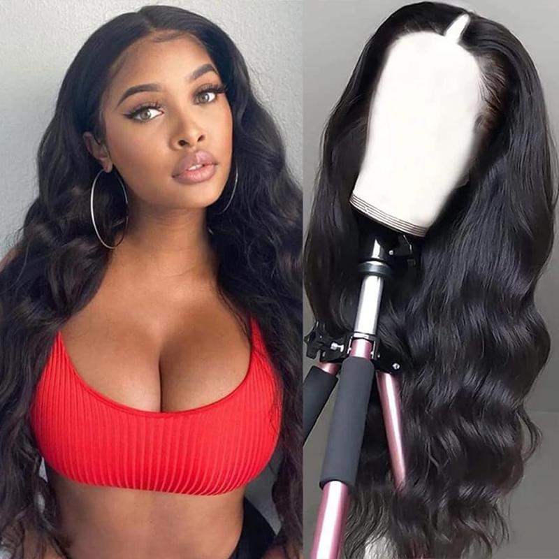 Body wave result beside the open V-part wig unit