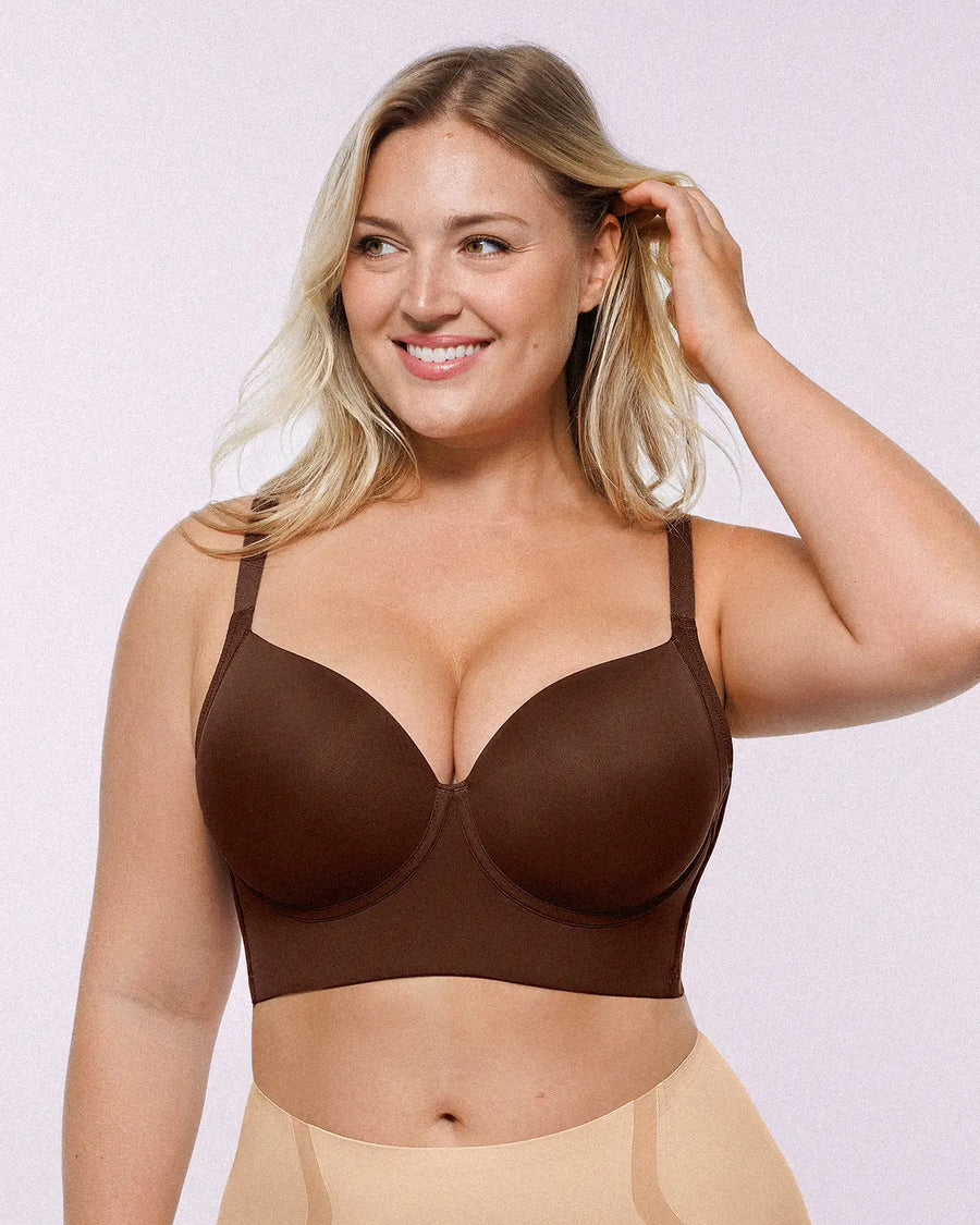 Underwire Push-Up Bra in brown