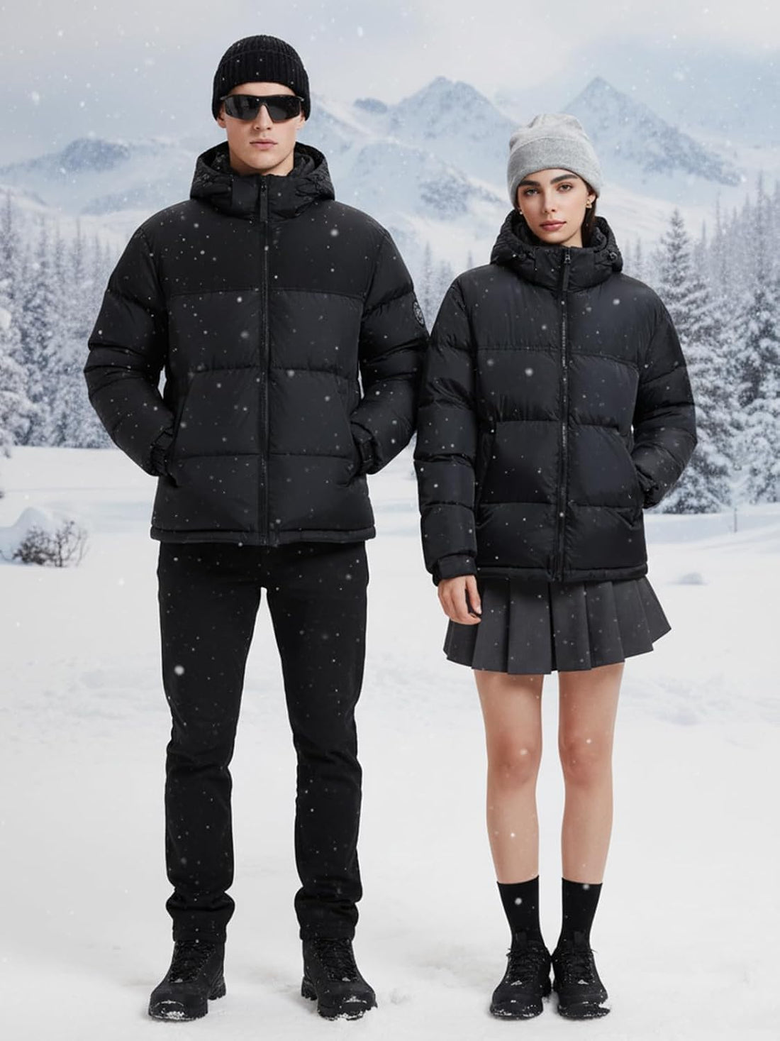 Women's 800-Down-Fill Puffer Jacket - Wind Resistant & Water Repellent Hooded Winter Coat