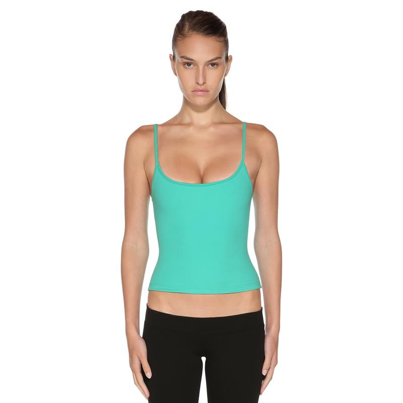 Women's Sueded Jersey Tank Top - Scooped Neckline and Slightly Cropped Silhouette