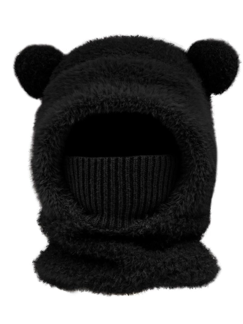 Original Bear Ear Windproof Winter Hat - Stylish Warm Headwear for Cycling and Outdoor Use