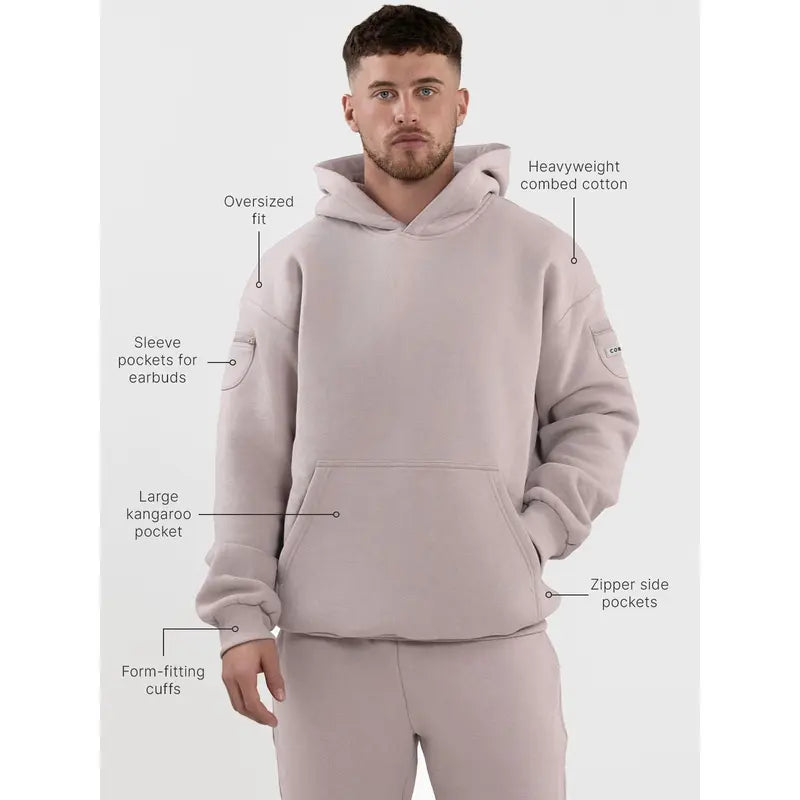 Travel Essentials Hoodie with 5 Secure Zipper Pockets - Premium Cotton Blend