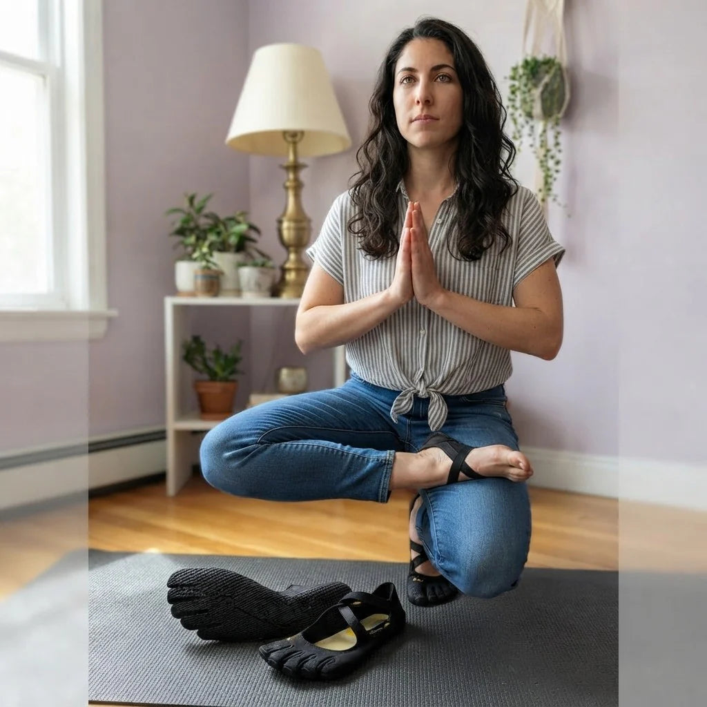 Five-Toe Ballet Flats - Non-Slip Yoga Shoes for Enhanced Stability and Comfort