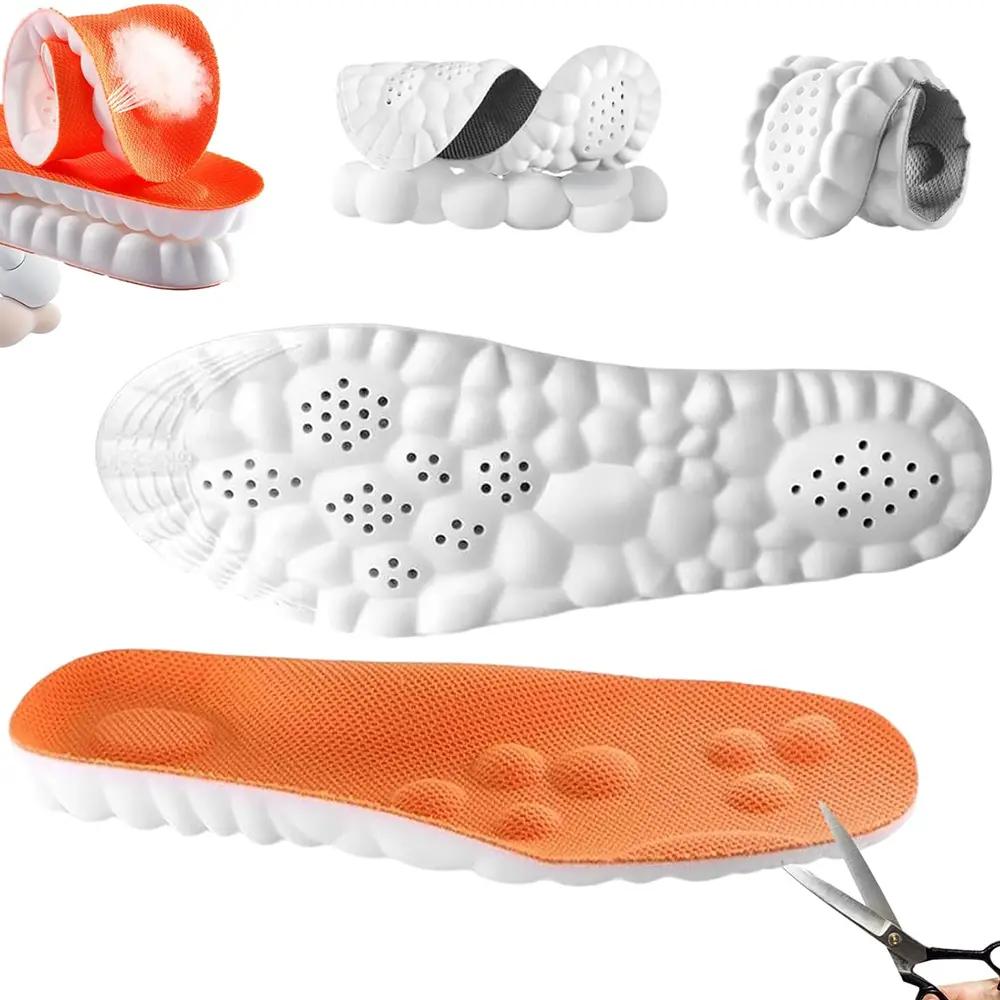 4D Shoe Cloud Insoles for Men and Women, Soft Memory Foam Orthotic Inserts for Sports