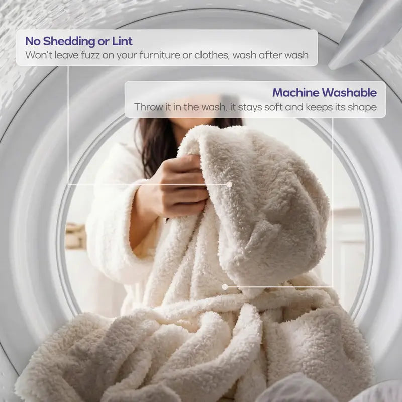 Double Sided Plush Fleece Hooded Robe - Ultra Soft Cloud-Like Bathrobe and Loungewear