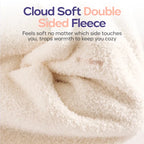 Double Sided Plush Fleece Hooded Robe - Ultra Soft Cloud-Like Bathrobe and Loungewear