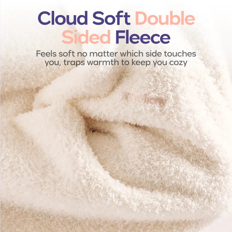 Double Sided Plush Fleece Hooded Robe - Ultra Soft Cloud-Like Bathrobe and Loungewear