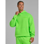 Neon Minimalist Hoodie - Mega Colorful Fleece Pullover in Bold Neon Colors