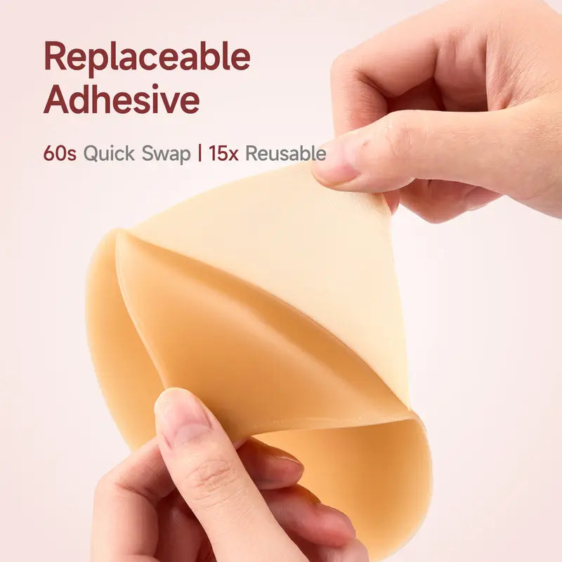 Viral No.1 Push-up Sticky Bra - Waterproof & Sweat-proof Invisible Reusable Silicone Adhesive Bra