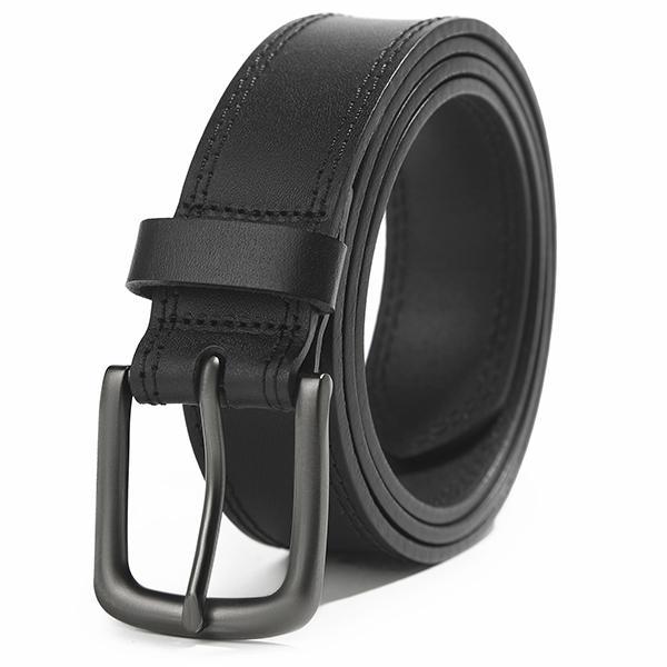 Men's Genuine Leather Fashionable Buckle Belt for Jeans, Versatile Business & Casual Waistband