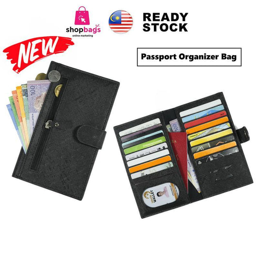 Premium Leather Passport Holder and Organizer Bag for Men and Women