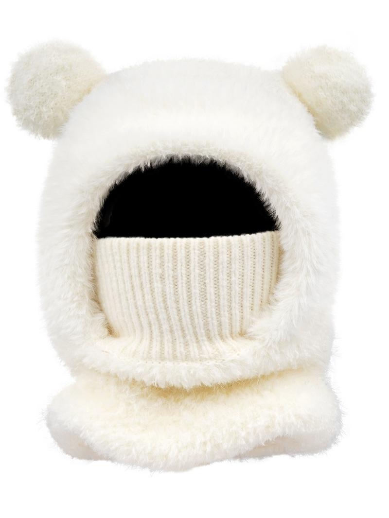 Original Bear Ear Windproof Winter Hat - Stylish Warm Headwear for Cycling and Outdoor Use