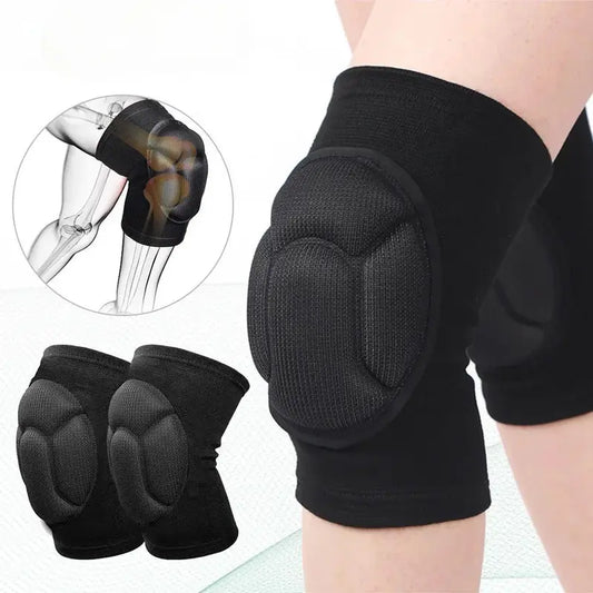 Thick Elastic Knee Pads, 1 Pair Unisex Stretch Brace for Volleyball and Fitness