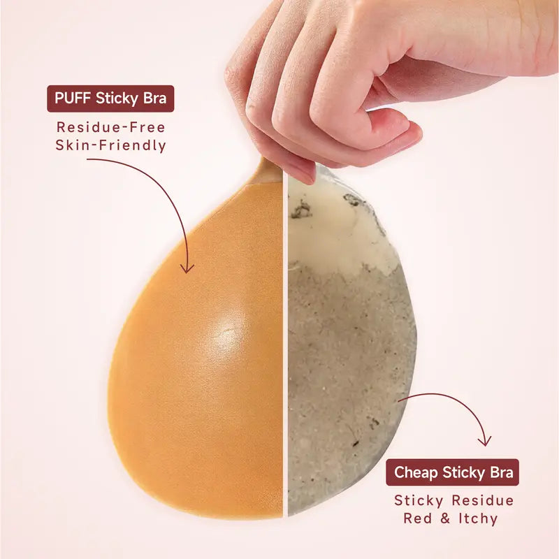 Viral No.1 Push-up Sticky Bra - Waterproof & Sweat-proof Invisible Reusable Silicone Adhesive Bra
