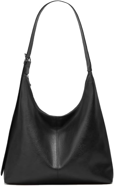 Large Hobo Bag for Women - Vegan Leather Slouchy Shoulder Handbag and Travel Tote