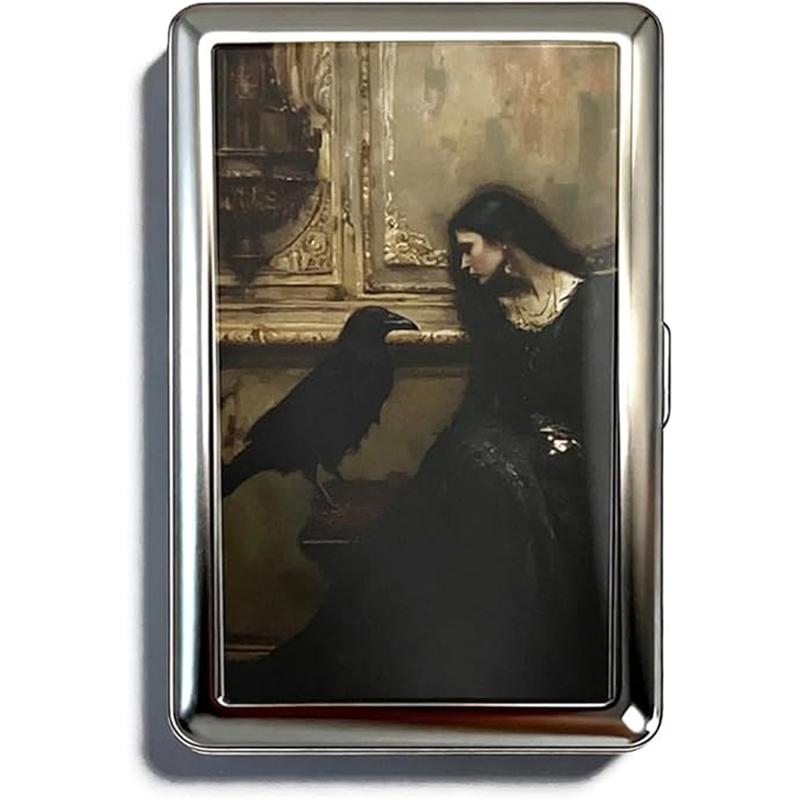 Vintage Style Metal RFID Blocking Card Case - Durable High-Polish Wallet for Men and Women