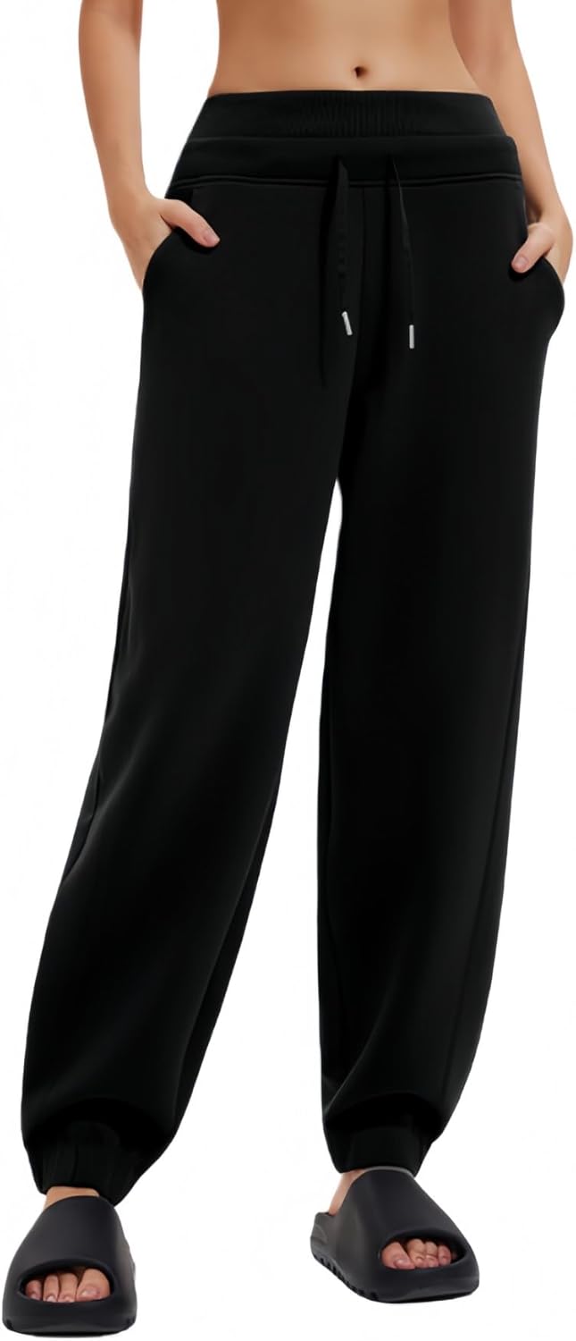 AFZ Women Baggy Sweatpants with Pockets Cotton Joggers Ankle Pants for Lounge Running Workout