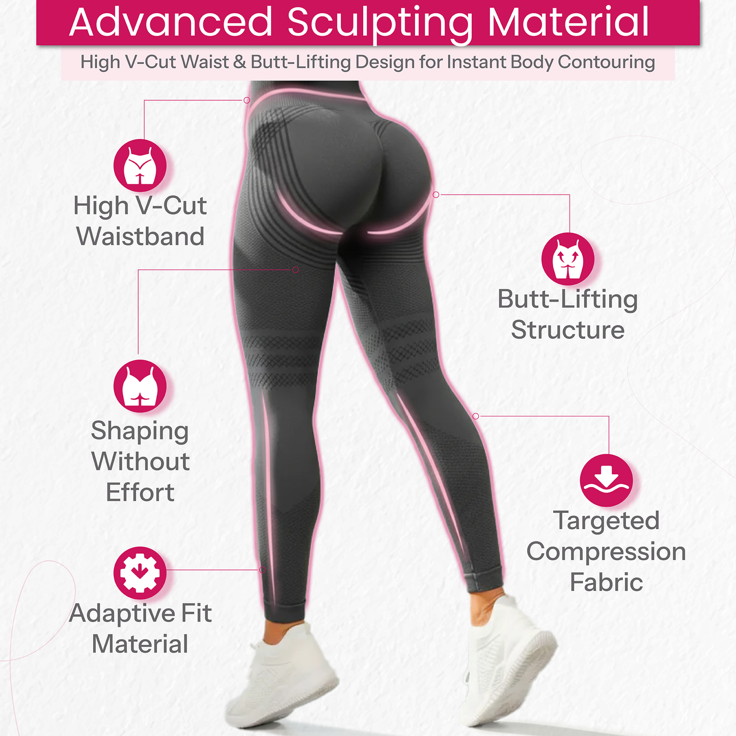 3D Anti-Cellulite Sculpting Leggings 2.0 - High Waist Compression Yoga Pants