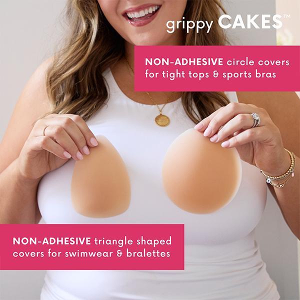Viral Non-Adhesive Nip Covers - 100% Silicone Seamless Inserts for Workout & Swim
