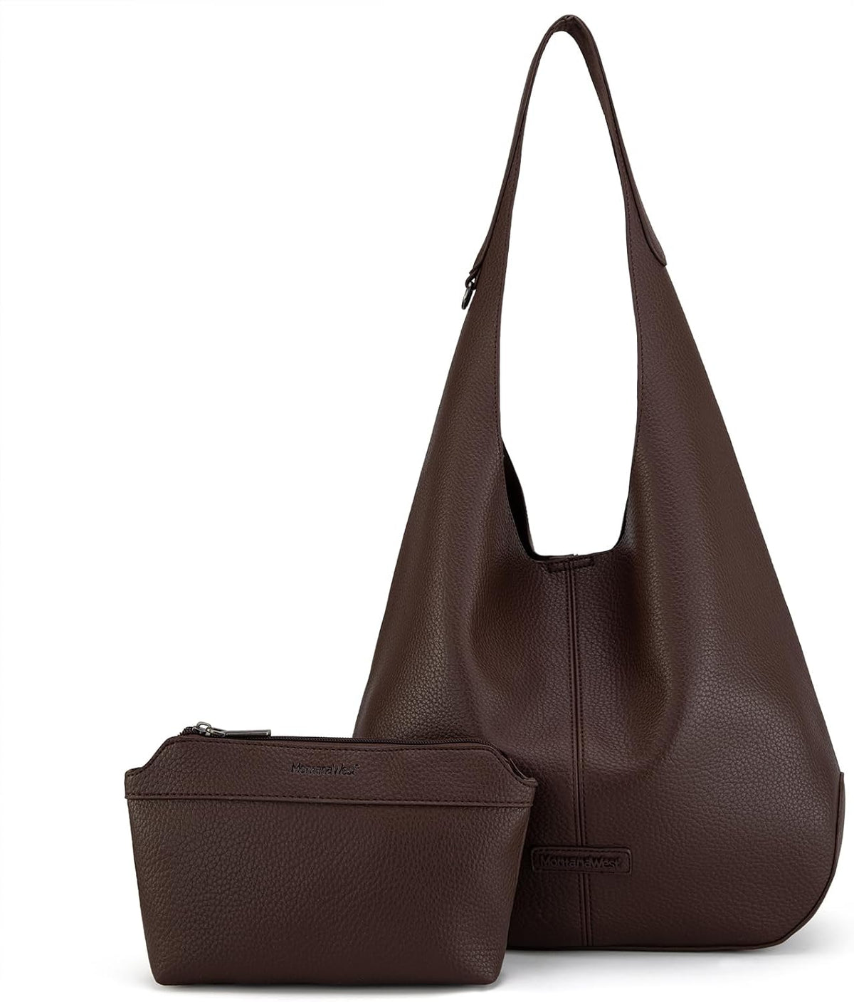 Ultra Soft Foldable Hobo Bag for Women - Slouchy Shoulder Handbag with Cosmetic Pouch