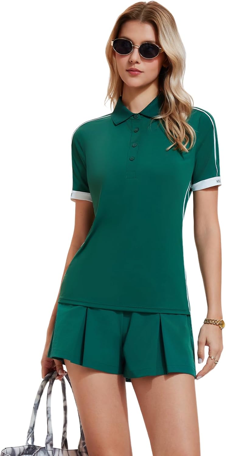 Women's 2 Piece Golf Outfit Tennis Skirt Set, Athletic Matching Sets for Pickleball