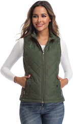 Women's Quilted Vest Lightweight Packable Puffer Gilet for Outdoor Travel
