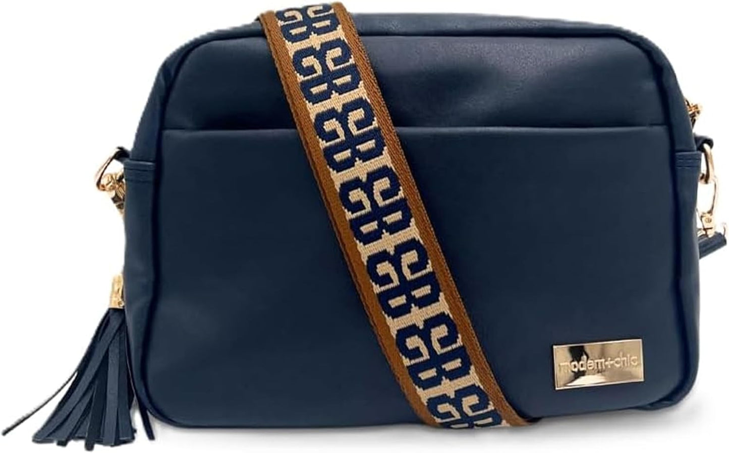 Small Vegan Leather Crossbody Purse for Women with Adjustable Strap and Matching Wallet