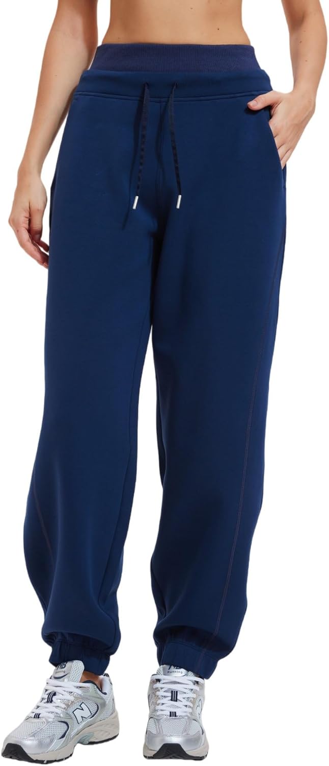 AFZ Women Baggy Sweatpants with Pockets Cotton Joggers Ankle Pants for Lounge Running Workout