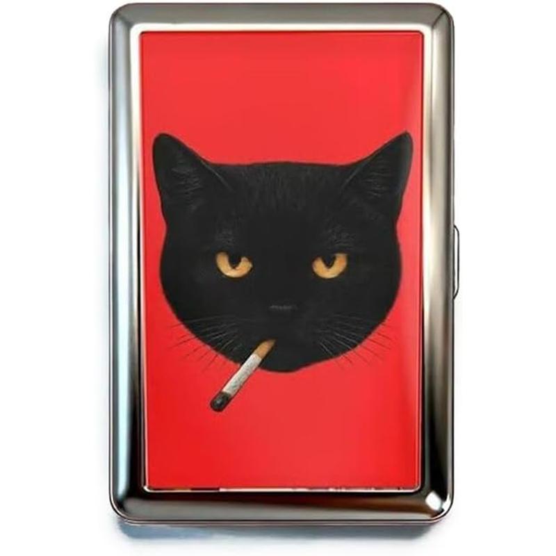 Vintage Style Metal RFID Blocking Card Case - Durable High-Polish Wallet for Men and Women
