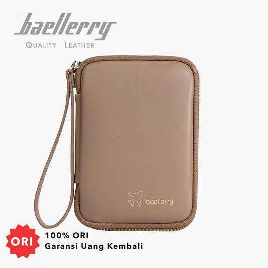 Premium PU Leather Passport Holder Travel Wallet with Zipper Pocket and Phone Slot