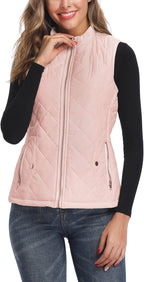 Women's Quilted Vest Lightweight Packable Puffer Gilet for Outdoor Travel