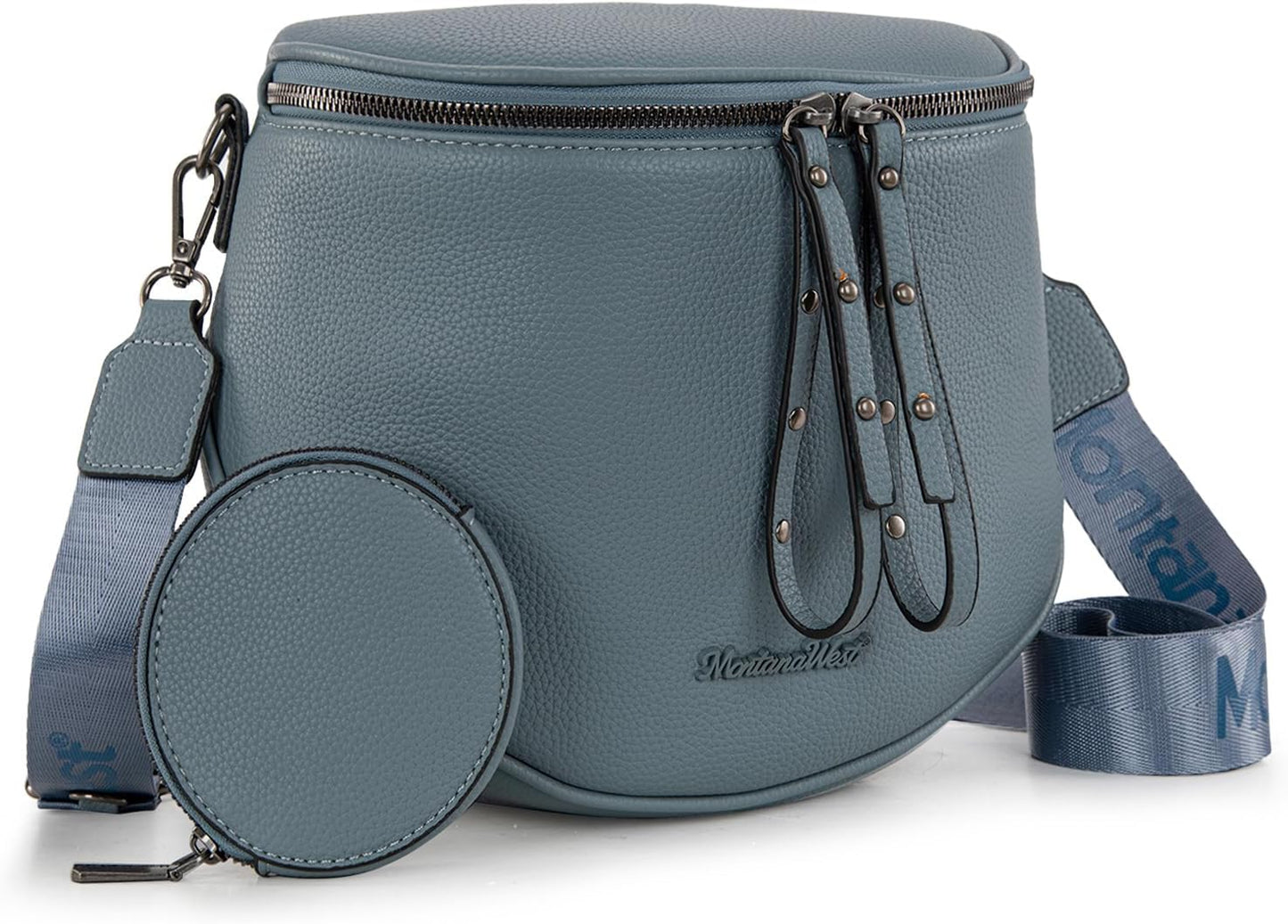 Large Crossbody Bum Bag for Women, Soft Vegan Leather Travel Fanny Pack with Coin Purse
