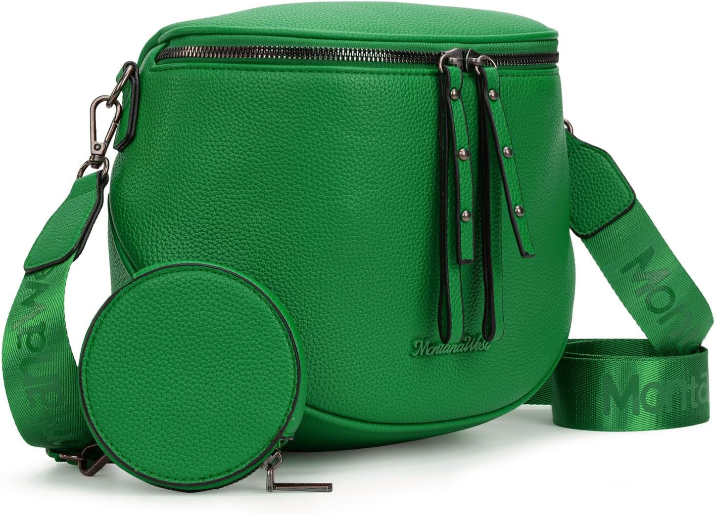 Large Crossbody Bum Bag for Women, Soft Vegan Leather Travel Fanny Pack with Coin Purse