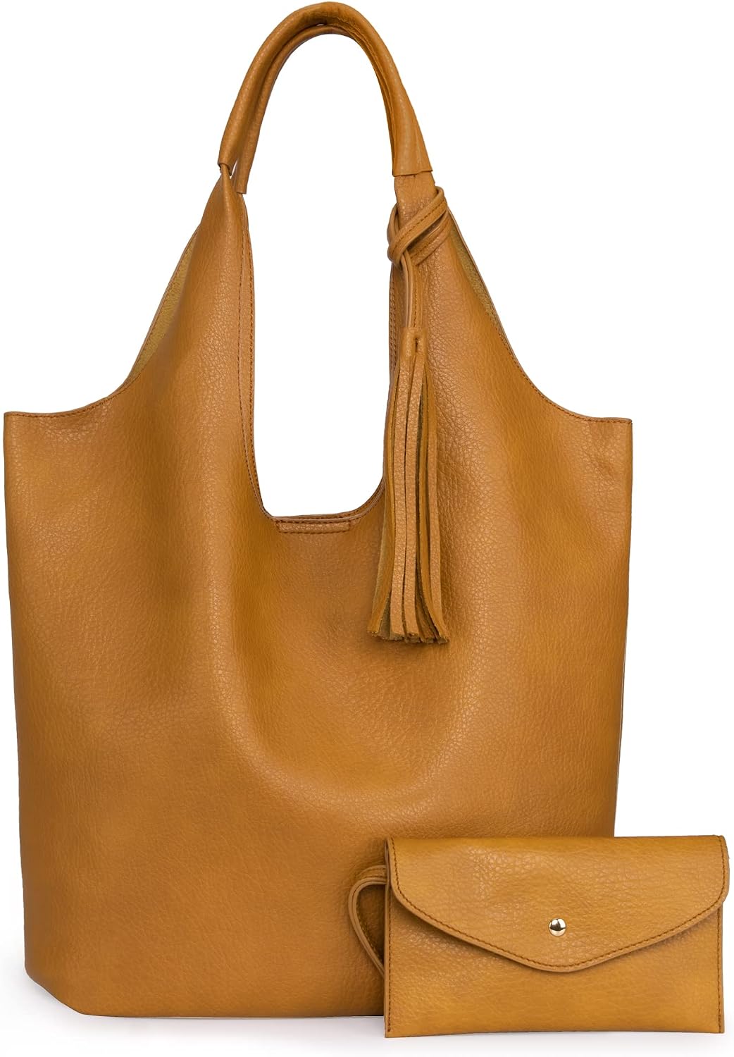 Slouchy Hobo Bag with Wallet — Soft vegan leather, roomy everyday carry, and effortless style for work, travel, campus days, and daily wear.