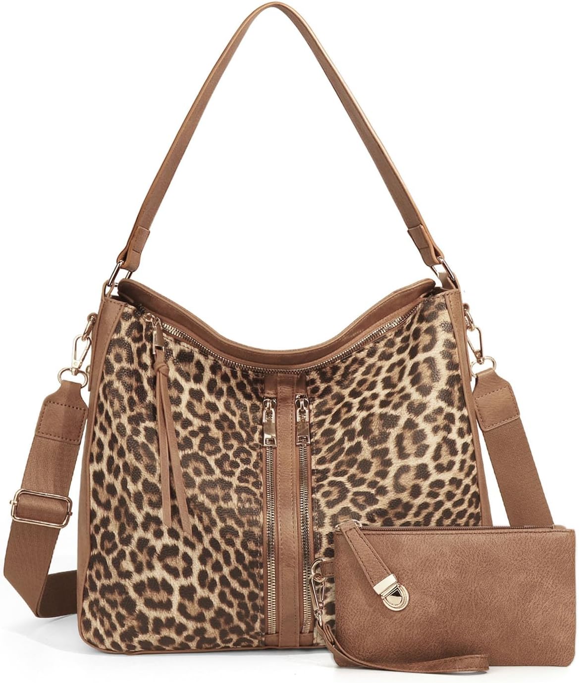 Checkered Hobo Handbag for Women - Plaid Crossbody Shoulder Bag with Small Purse