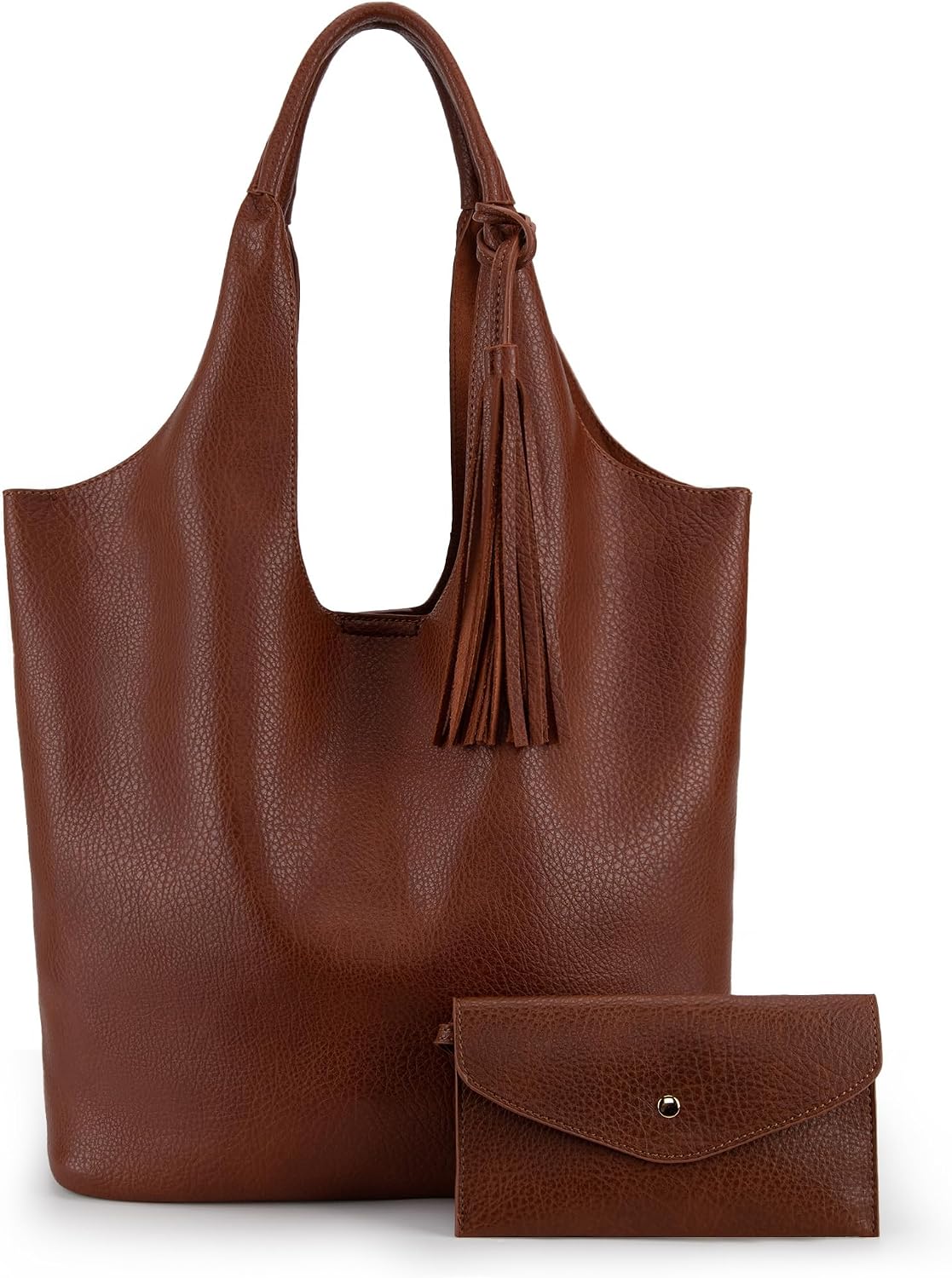 Slouchy Hobo Bag with Wallet — Soft vegan leather, roomy everyday carry, and effortless style for work, travel, campus days, and daily wear.