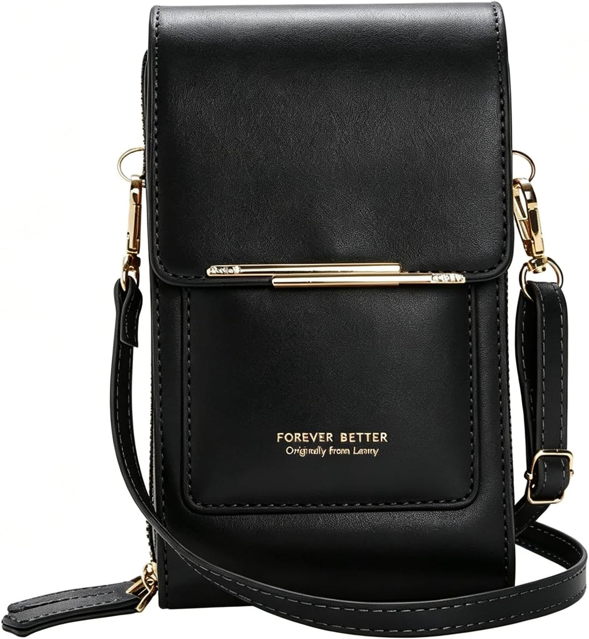 Touchscreen Phone Crossbody Bag for Women, RFID Blocking PU Leather Anti-Theft Wallet