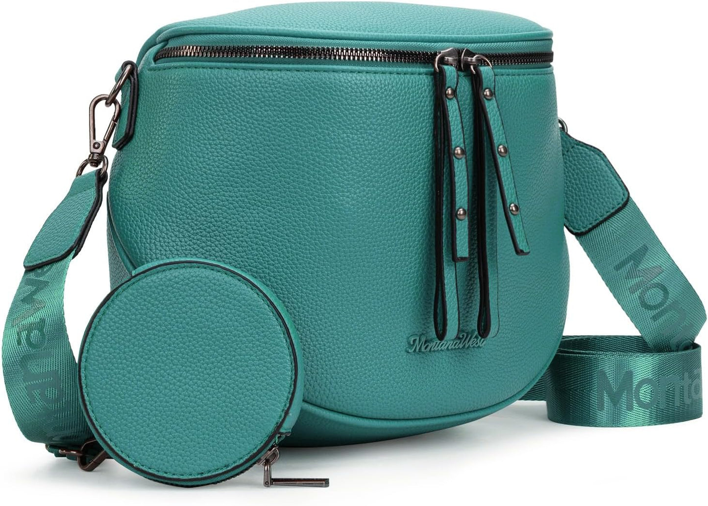 Large Crossbody Bum Bag for Women, Soft Vegan Leather Travel Fanny Pack with Coin Purse