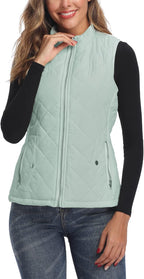 Women's Quilted Vest Lightweight Packable Puffer Gilet for Outdoor Travel