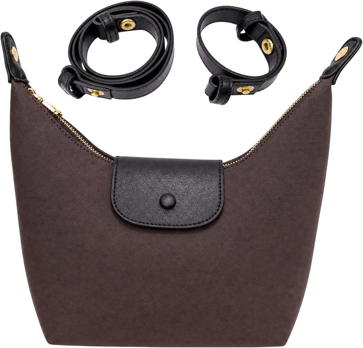 Small Crossbody Bag for Women, Frosted PU Leather Shoulder Purse Mini Hobo Handbag with 2 Removable Straps