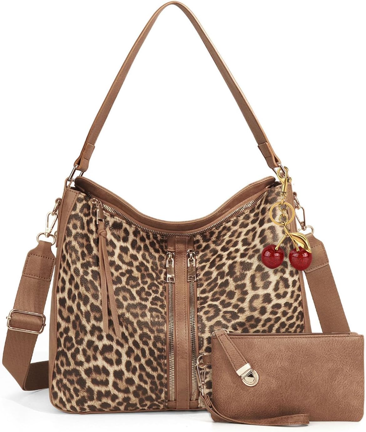 Checkered Hobo Handbag for Women - Plaid Crossbody Shoulder Bag with Small Purse