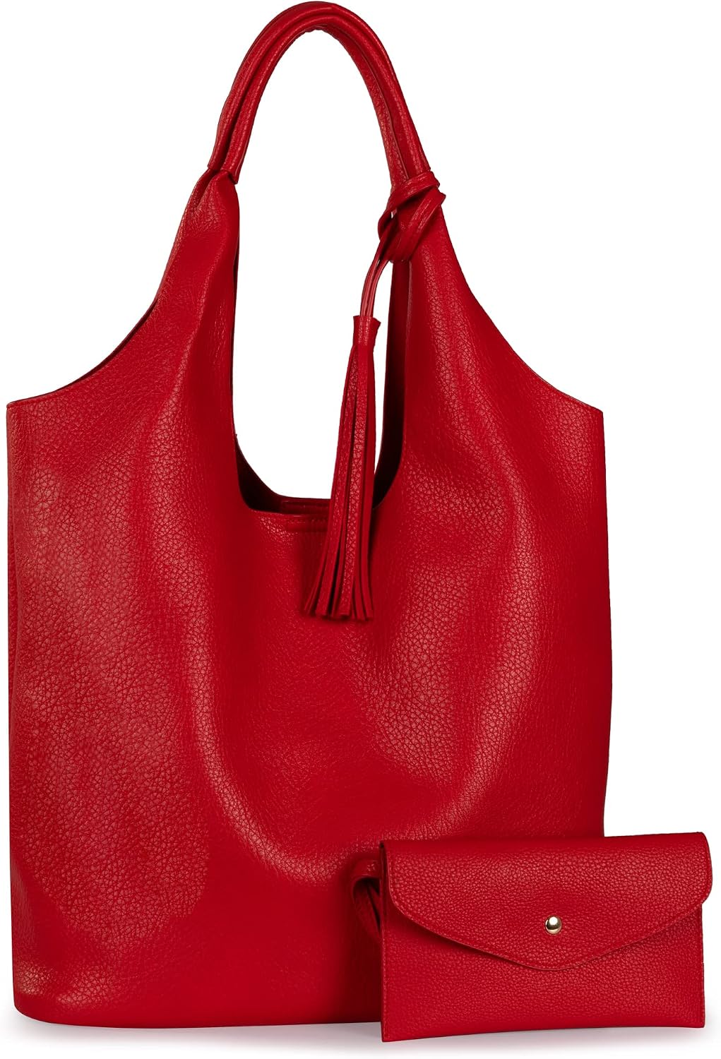 Slouchy Hobo Bag with Wallet — Soft vegan leather, roomy everyday carry, and effortless style for work, travel, campus days, and daily wear.