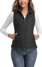 Women's Quilted Vest Lightweight Packable Puffer Gilet for Outdoor Travel