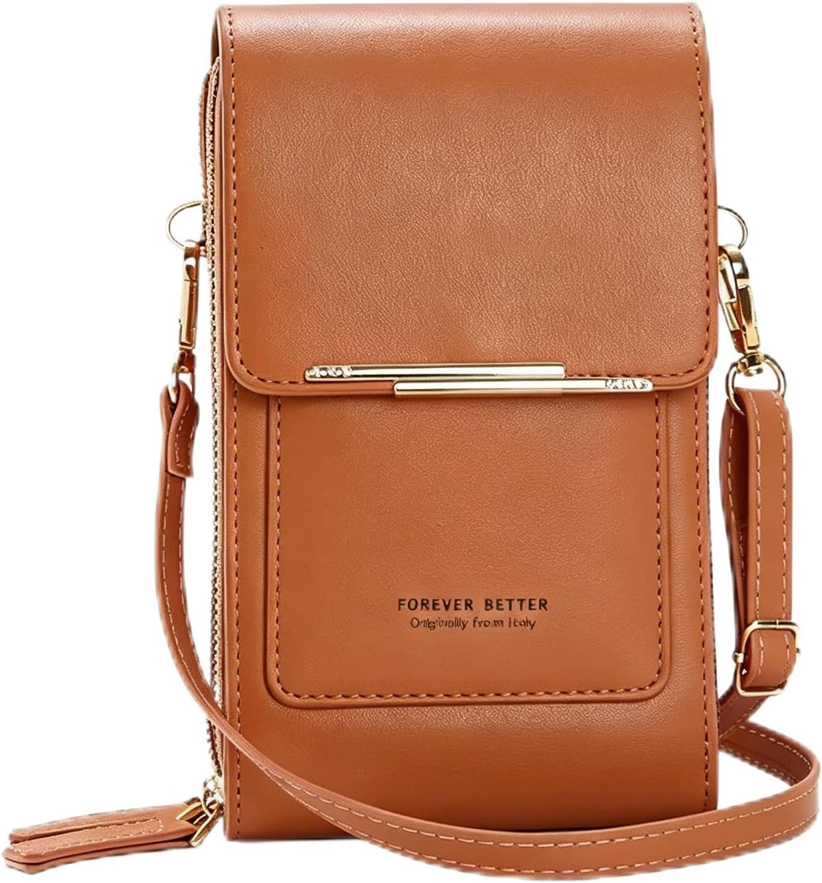 Touchscreen Phone Crossbody Bag for Women, RFID Blocking PU Leather Anti-Theft Wallet