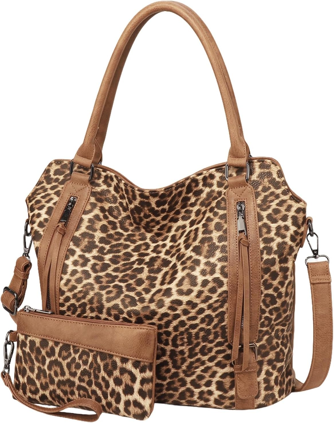 Checkered Tote Bag Large Plaid Hobo Shoulder Bag for Women with Multiple Pockets