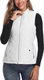 Women's Quilted Vest Lightweight Packable Puffer Gilet for Outdoor Travel
