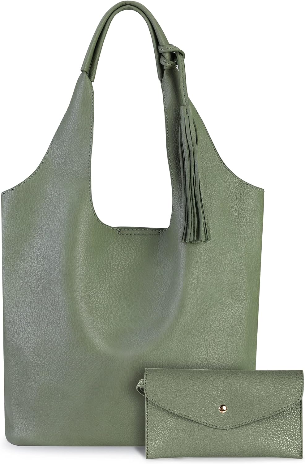 Slouchy Hobo Bag with Wallet — Soft vegan leather, roomy everyday carry, and effortless style for work, travel, campus days, and daily wear.