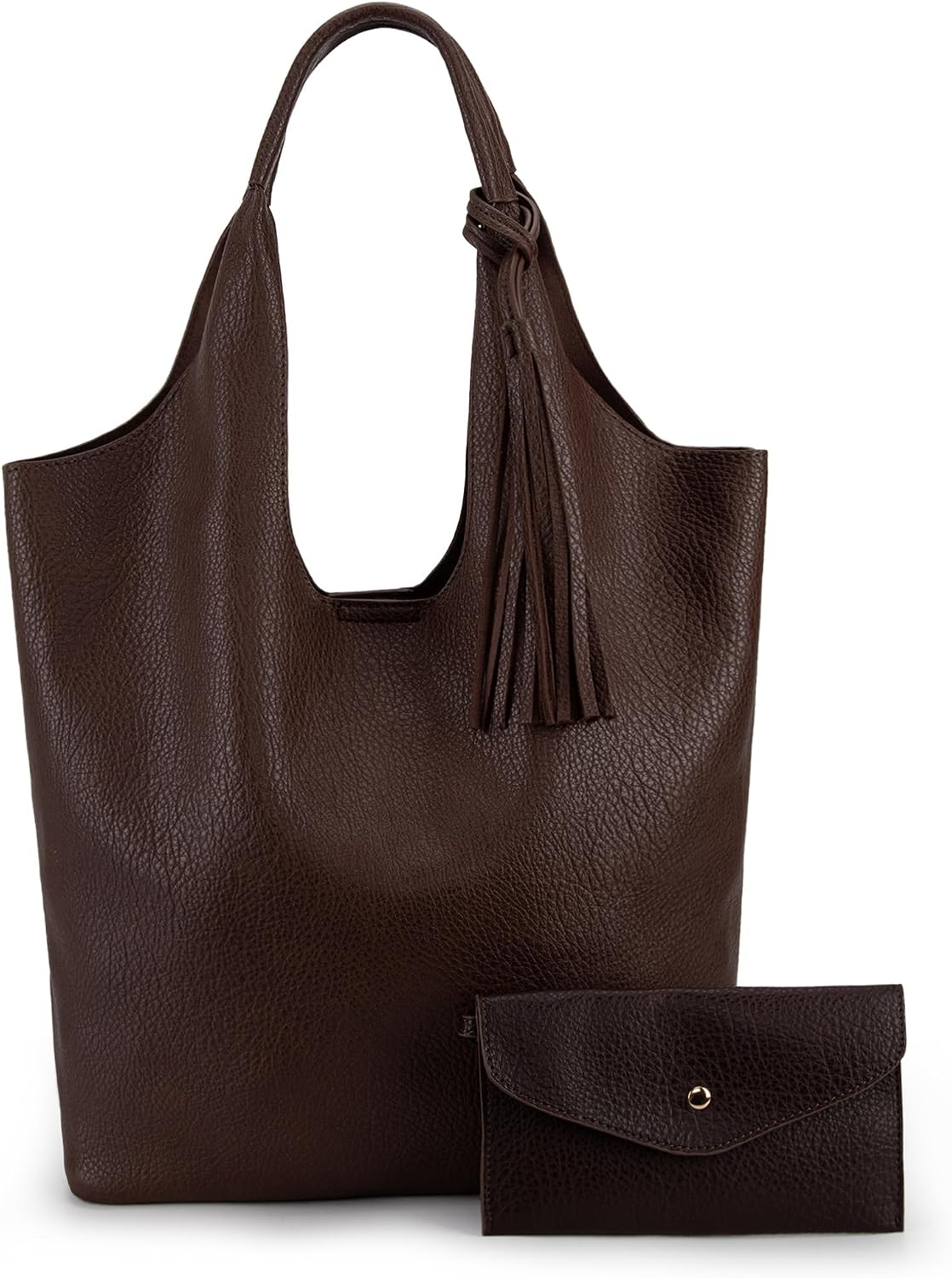 Slouchy Hobo Bag with Wallet — Soft vegan leather, roomy everyday carry, and effortless style for work, travel, campus days, and daily wear.