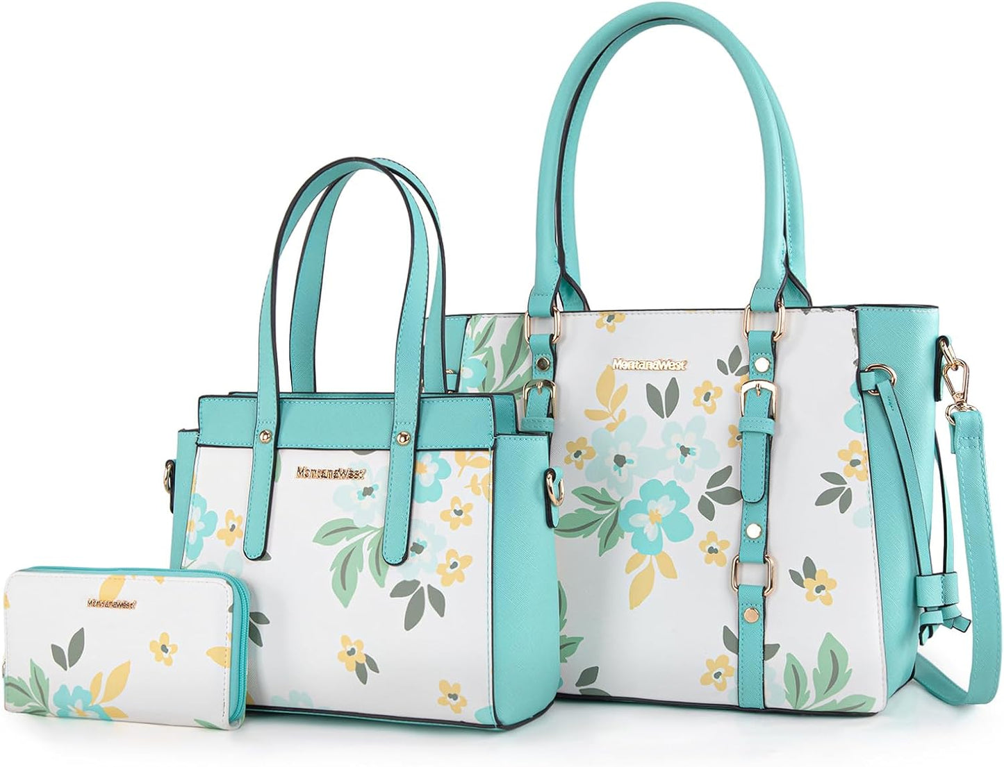 3PCS Purses for Women Set - Tote Bag, Shoulder Satchel, and Matching Wallet
