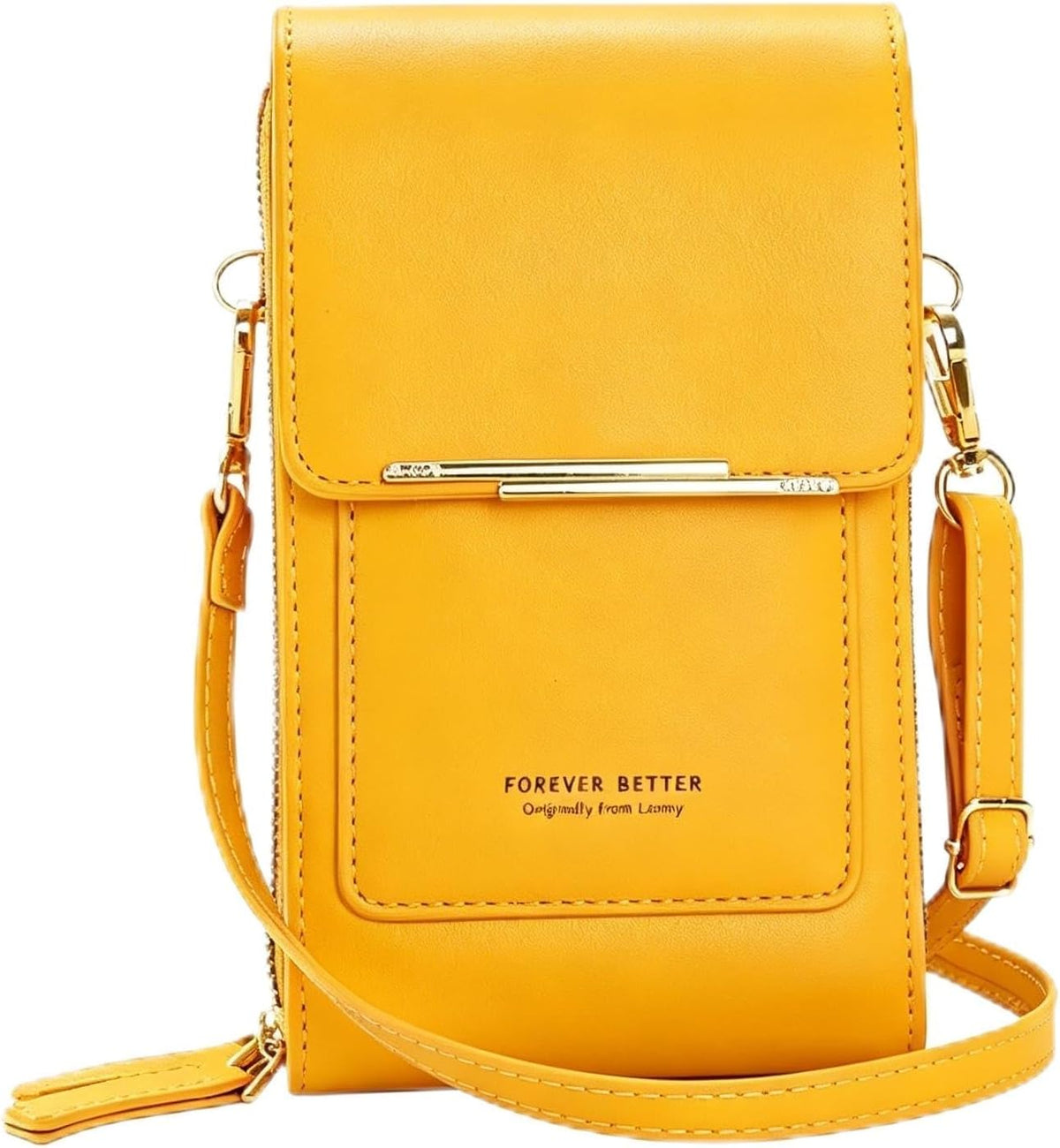 Touchscreen Phone Crossbody Bag for Women, RFID Blocking PU Leather Anti-Theft Wallet